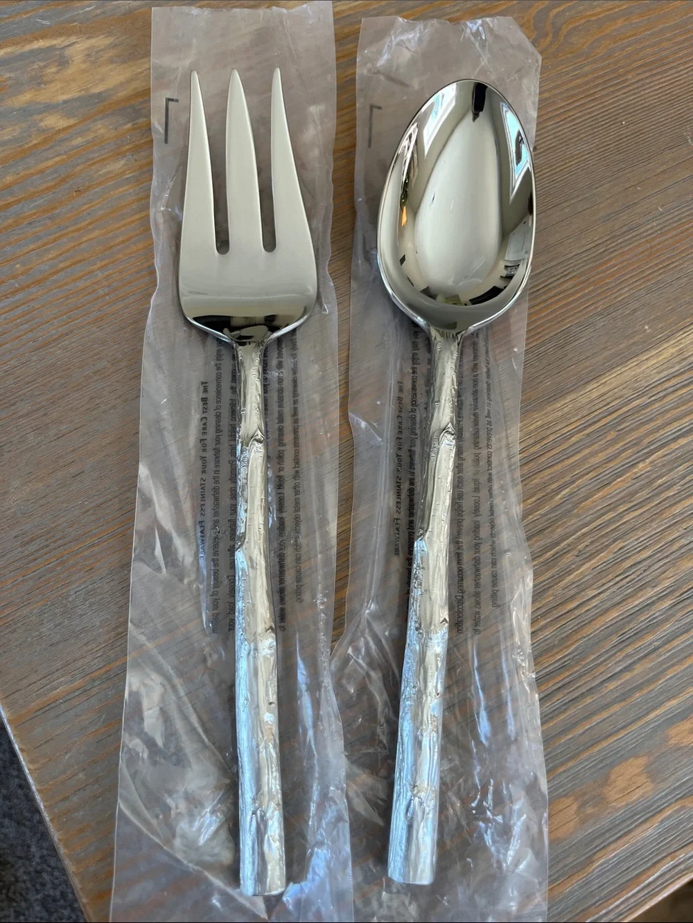 Lenox Park City Stainless 18/10 Serving Cold Meat Fork and Serving Spoon